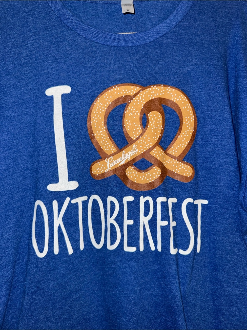 Leinenkugel Beer Blue Oktoberfest Pretzel Tee